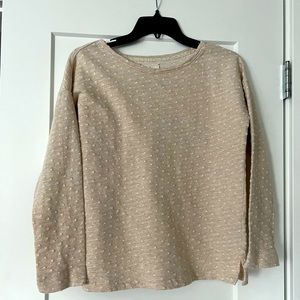 Lou & Grey maternity dot terry summer sweatshirt in oatmeal heather - XS